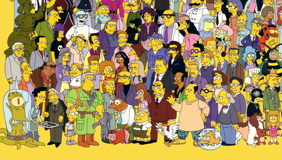 Simpsons character poster, bottom left