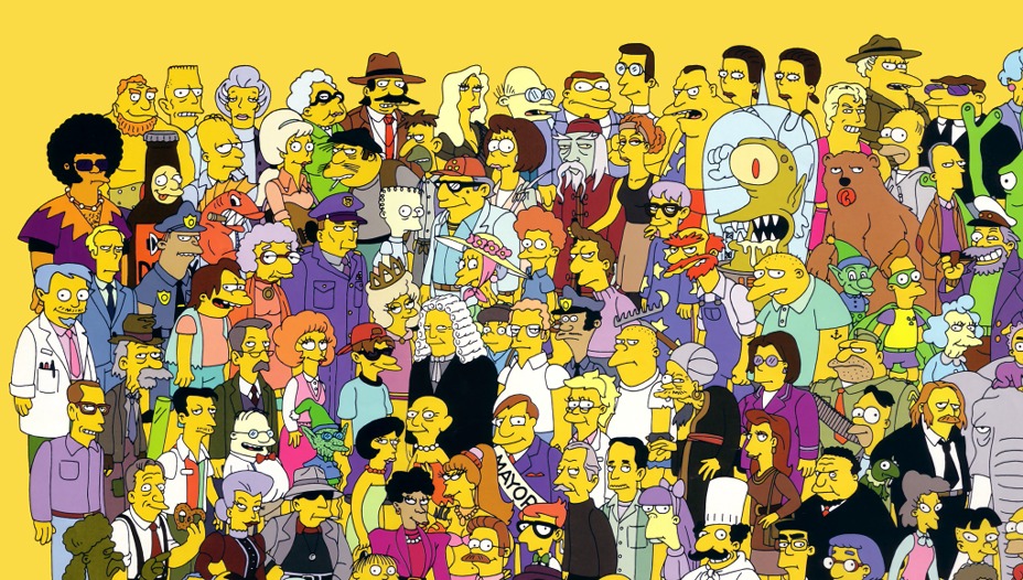 Simpsons character poster, top left