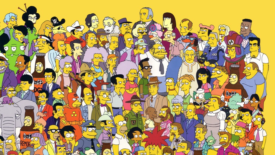 Simpsons character poster, top right