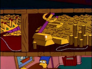 Simpsons floorboards: Gold and jewels