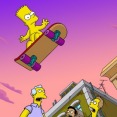 Bart skateboards naked