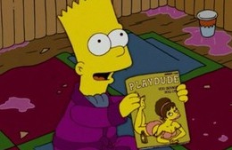 Bart emulates the Playdude lifestyle