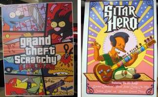 Simpsons game parody posters