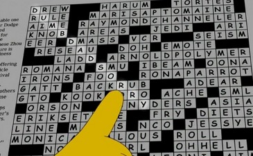 Lisa spots a message in the NY Times Crossword
