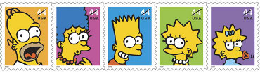 The Simpsons USPS stamps